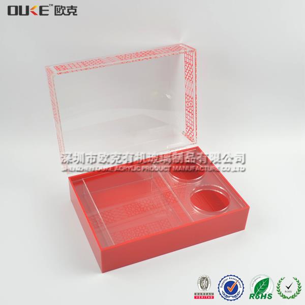 紅色亞克力食品售賣展示盒