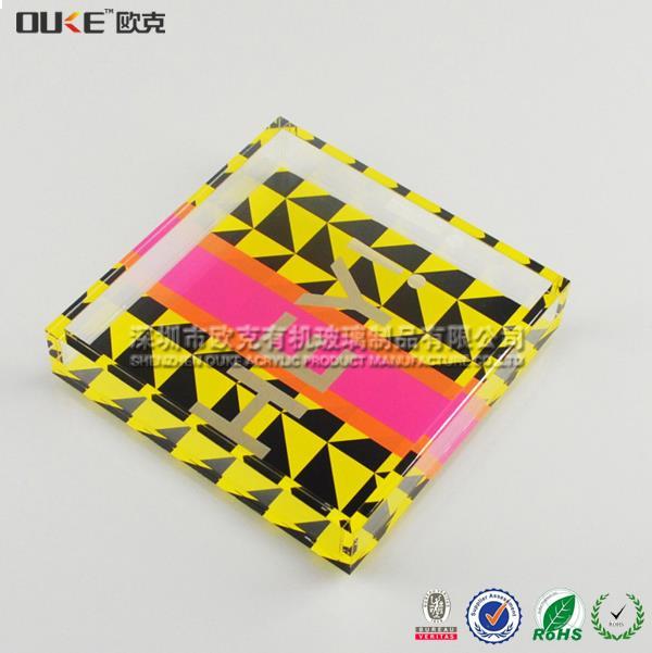 彩色亞克力紙巾托盤