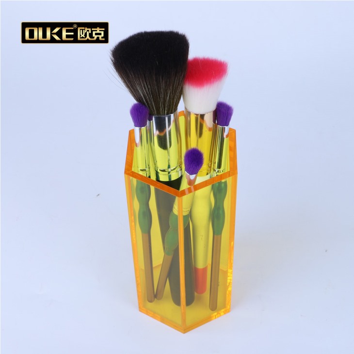 有機玻璃加工廠專業(yè)定制亞克力彩色化妝刷收納桶