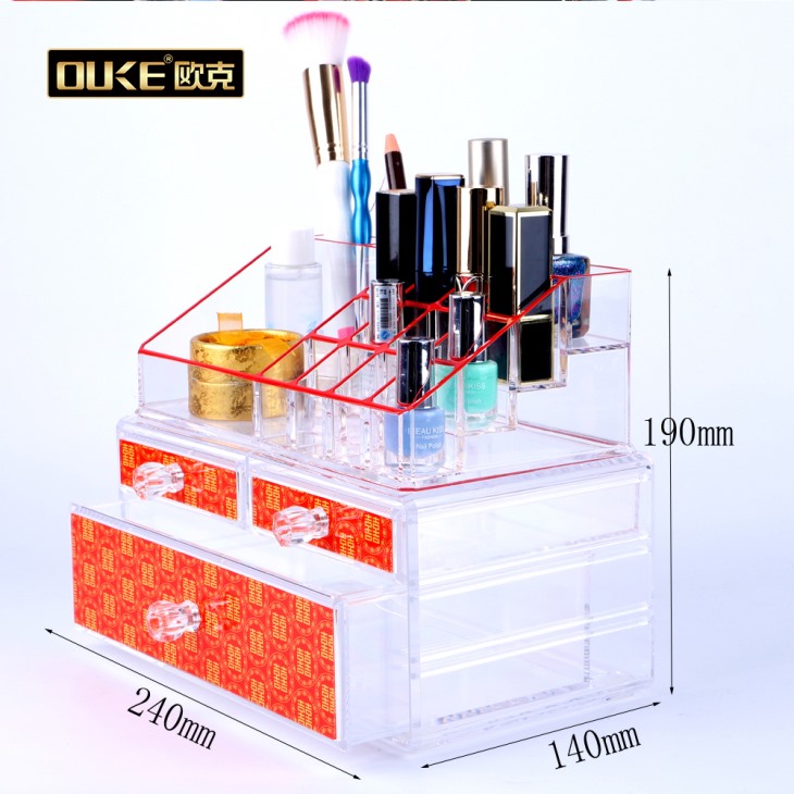 深圳亞克力加工廠定制創(chuàng)意亞克力化妝品收納盒