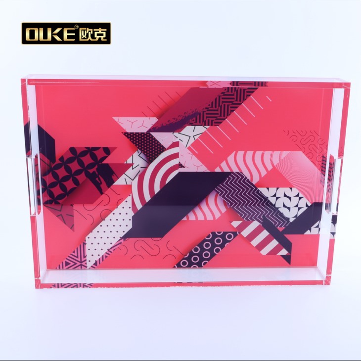 深圳亞克力加工廠定制亞克力UV打印托盤