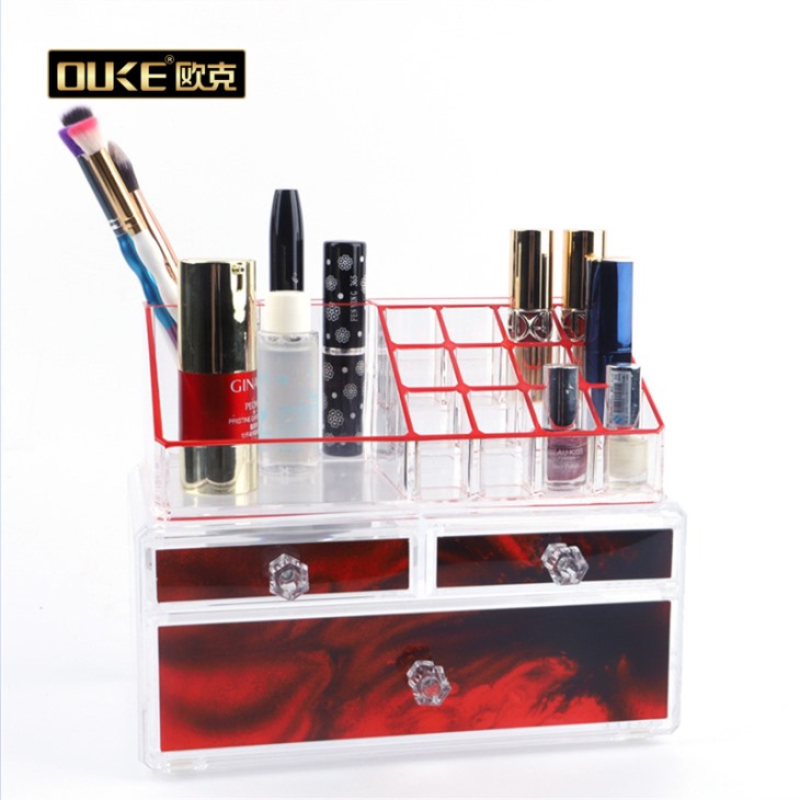 深圳亞克力加工廠定制專屬化妝品收納盒