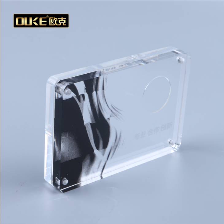 亞克力平板UV打印強(qiáng)磁金幣展示盒