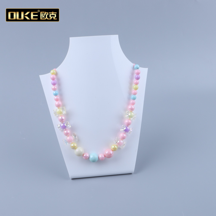 亞克力白色熱彎項鏈展示架