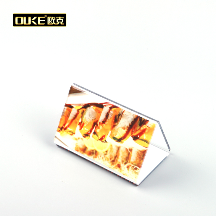 亞克力創(chuàng)意熱彎三角臺(tái)卡臺(tái)牌