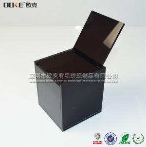 黑色翻蓋方形亞克力收納盒