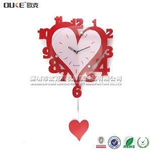 亞克力心形掛鐘