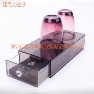 亞克力茶色杯子收納盒