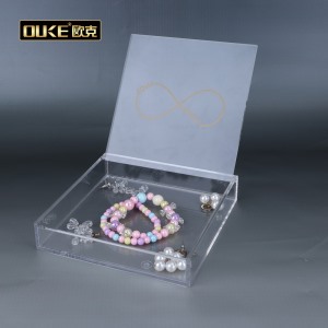 深圳工廠直銷高檔有機玻璃首飾收納盒