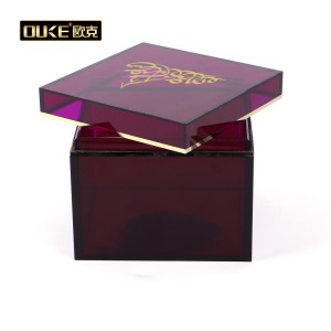 亞克力專業(yè)廠家定制高檔有機玻璃紫色收納盒