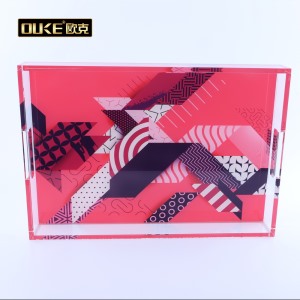 深圳亞克力加工廠定制亞克力UV打印托盤