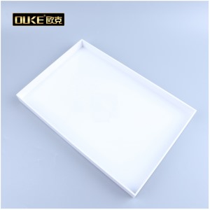 亞克力白色長方形首飾收納托盤