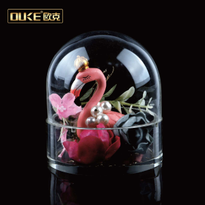 工廠直銷亞克力永生花包裝盒透明塑料半圓球玻璃罩